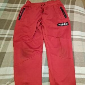 Vibe Red Sweatpants Relaxed Fit Joggers